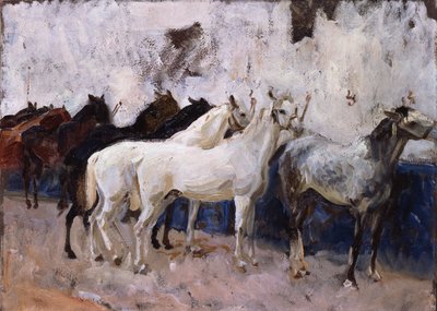 Paarden in Palma, Mallorca, Spanje, 1908 door John Singer Sargent
