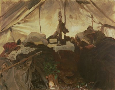 In een tent in de Canadese Rockies, 1916 door John Singer Sargent