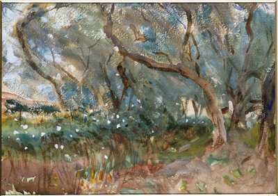 Landschap, Corfu, 1909 door John Singer Sargent