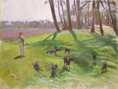 Landschap met Geitenhoeder door John Singer Sargent