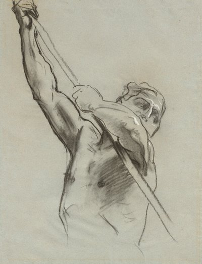 Mannelijke Torso met Stok, 1890-1900 door John Singer Sargent