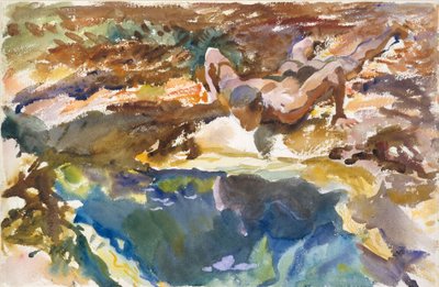 Man en Zwembad, Florida, 1917 door John Singer Sargent