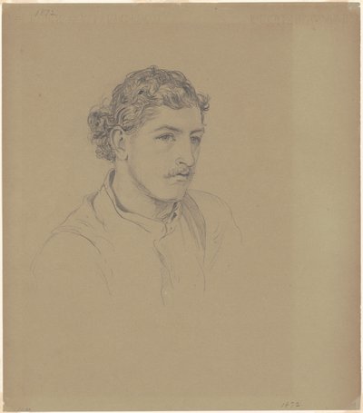 Man met krullend haar door John Singer Sargent