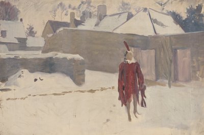Mannequin in de sneeuw door John Singer Sargent