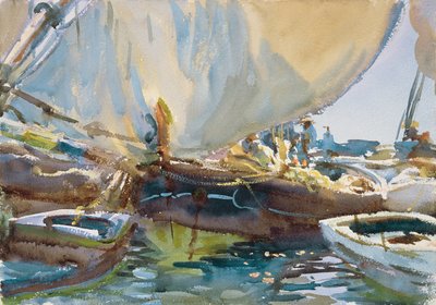 Meloenboten, c.1905 door John Singer Sargent