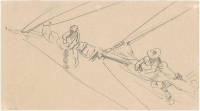 Mannen op een Spar, c. 1876 door John Singer Sargent