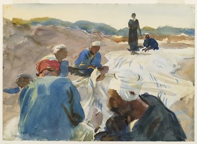 Een Zeil Repareren door John Singer Sargent