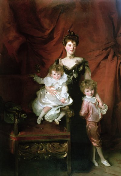 Mevrouw William Marshall Cazalet en twee van haar kinderen, Edward en Victor, 1900 door John Singer Sargent