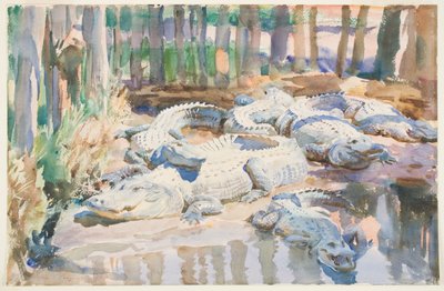 Modderige alligators, 1917 door John Singer Sargent