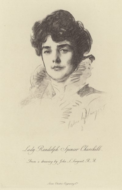 Portret van Lady Randolph Churchill door John Singer Sargent
