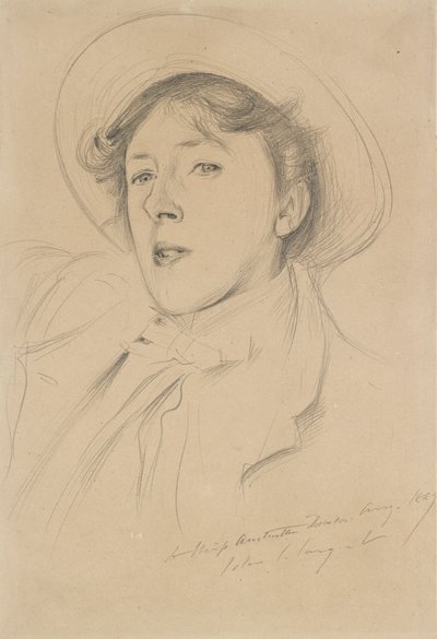 Portret van Vernon Lee, 1889 door John Singer Sargent