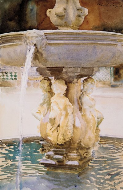 Spaanse Fontein, 1912 door John Singer Sargent