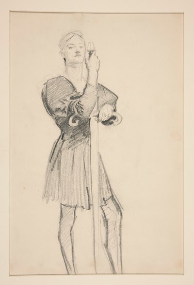Staande figuur met een speer door John Singer Sargent