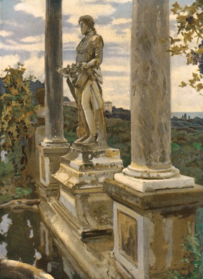 Standbeeld van Vertumnus in Frascati, 1907, c1930 door John Singer Sargent