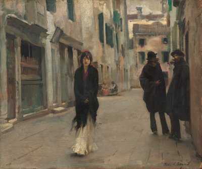 Straat in Venetië door John Singer Sargent