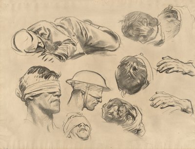 Studies voor Gassed door John Singer Sargent