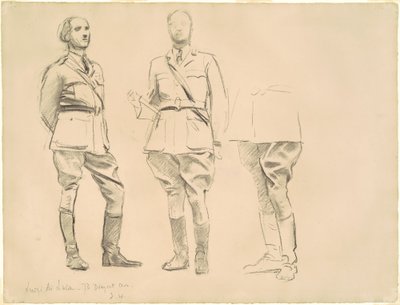 Studies voor "Generaals van de Eerste Wereldoorlog" door John Singer Sargent