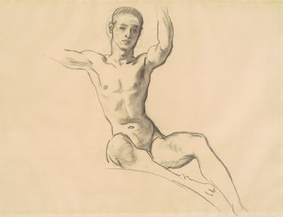 Studie voor figuur boven muziek, 1919-1920 door John Singer Sargent