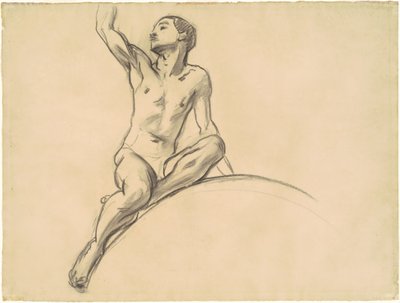 Studie voor figuur boven muziek, 1919-1920 door John Singer Sargent
