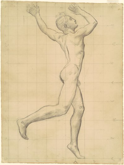 Studie van Apollo voor "Apollo en Daphne" door John Singer Sargent