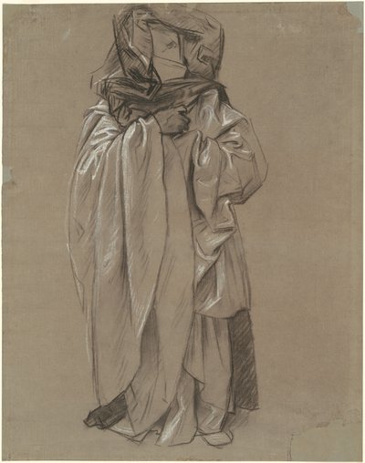 Studie van Ezechiël voor "Fries van profeten" door John Singer Sargent