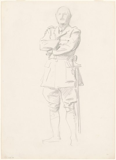 Studie van Generaal Louis Botha voor "Generaal Officieren van de Eerste Wereldoorlog" door John Singer Sargent