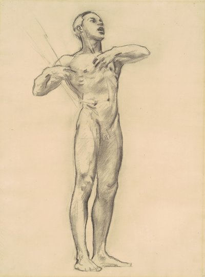 Studie van Orpheus voor Klassieke en Romantische Kunst, ca. 1921 door John Singer Sargent