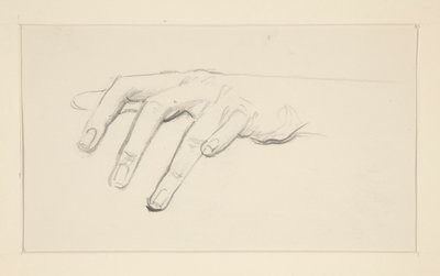 Studie van een Hand door John Singer Sargent
