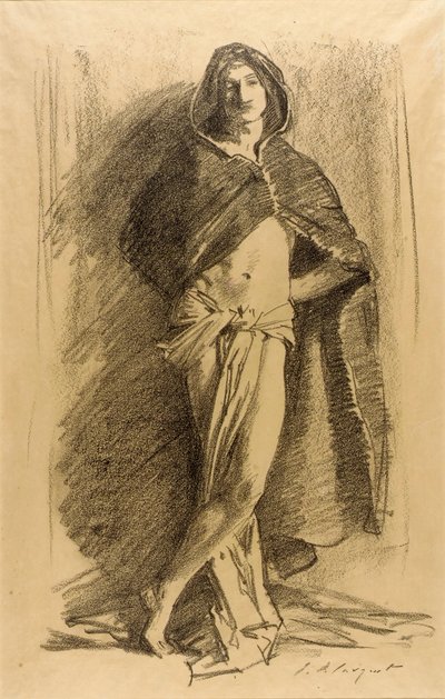 Studie van een jonge man (Gehuld) door John Singer Sargent