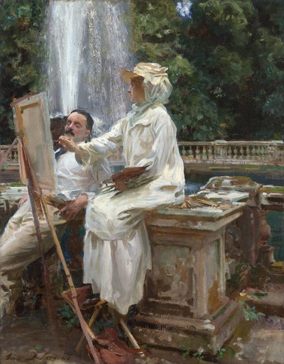 De Fontein, Villa Torlonia, Frascati, Italië door John Singer Sargent