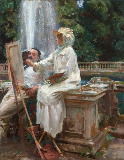 De Fontein, Villa Torlonia, Frascati, Italië door John Singer Sargent