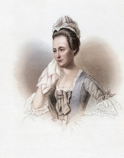 Dorothy Quincy Hancock Scott, Dorothy Quincy, Portret (kleurgravure) door John Singleton (after) Copley