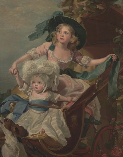 Twee prinsessen, Sophia en Amelia, dochters van Zijne Majesteit, Koning George III, c.1785 door John Singleton (after) Copley