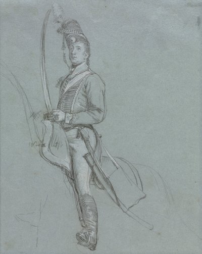 Een huzarenofficier te paard door John Singleton Copley