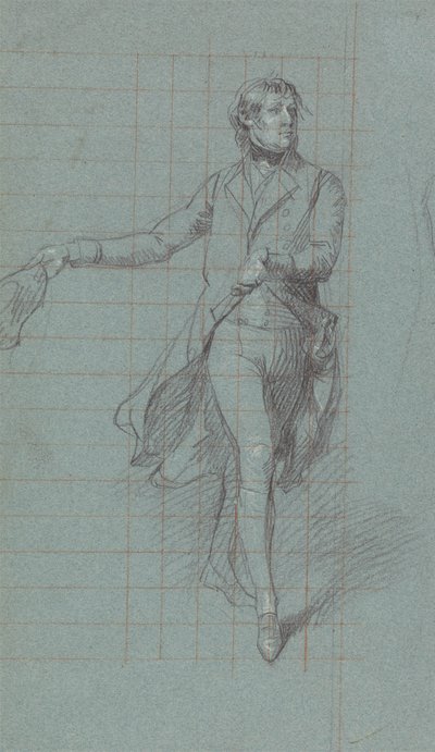 Kapitein W. Fairfax, figuurstudie voor de schilderij van de overwinning van Lord Duncan door John Singleton Copley