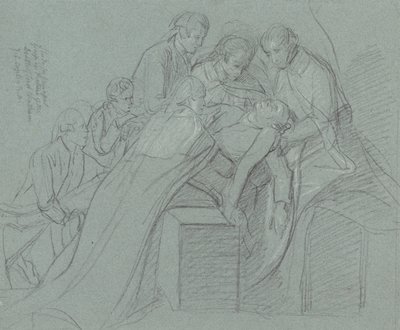 Studie voor de Centrale Groep in de Dood van de Graaf van Chatham door John Singleton Copley