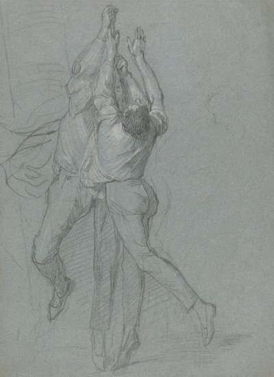 Studie van matrozen die een vlag hijsen voor de overwinning van Lord Duncan door John Singleton Copley