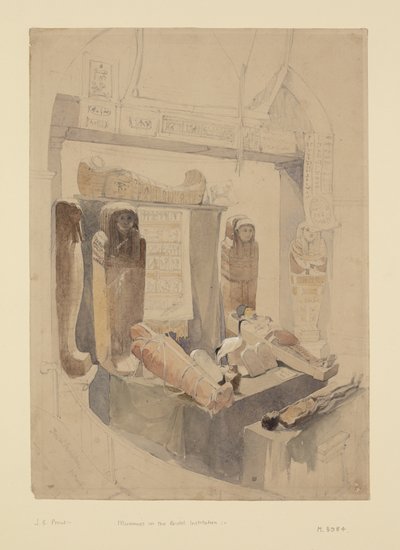 Mummies in de Bristol Institution door John Skinner Prout