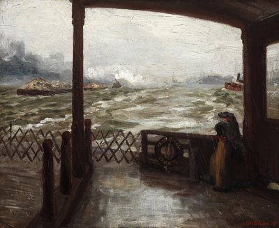 Wake van de veerboot, nr. 1 door John French Sloan