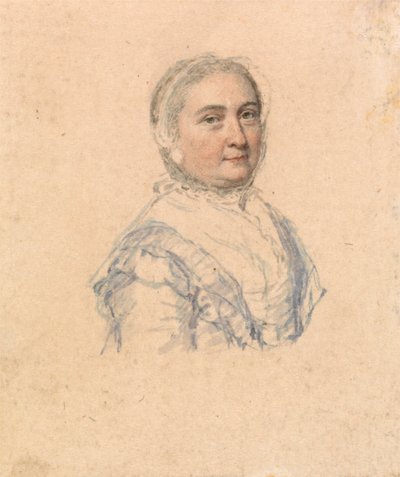 Portret van een vrouw naar het leven, naar rechts kijkend door John Smart