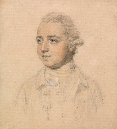 Portret van een jonge man uit het leven genomen, naar links kijkend door John Smart
