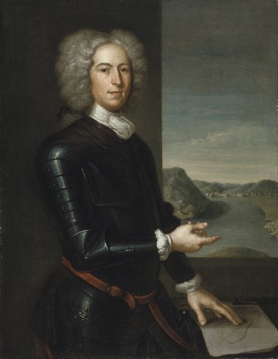 Portret van Generaal-majoor Paul Mascarene door John Smibert