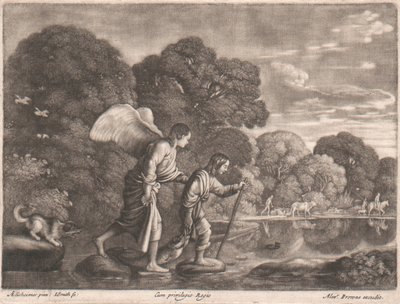 Tobit en de engel door John Smith