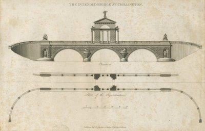 Chillington Park - Voorgestelde Brug door John Soane