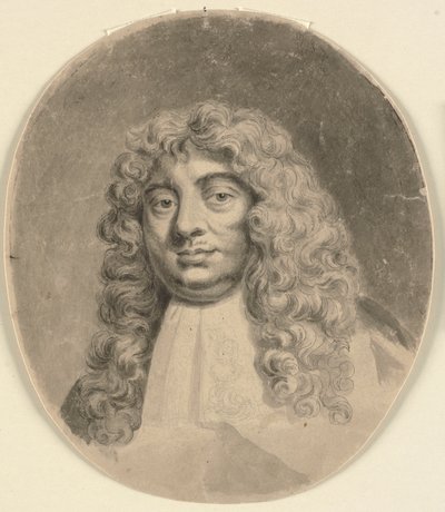 Hoofd- en schouderportret van een man, naar een zeventiende-eeuws portret (De Graaf van Lauderdale) door John Sparrow