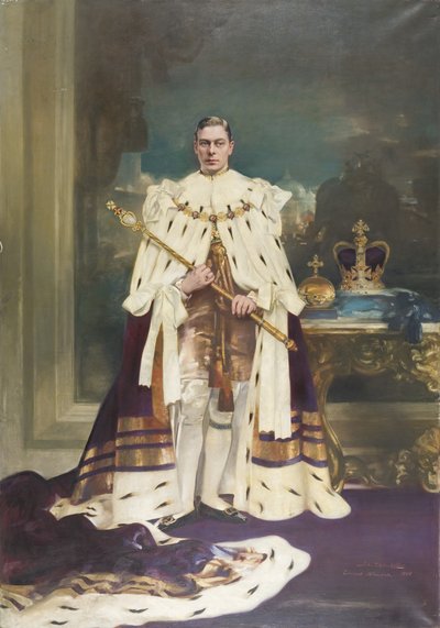 Portret van H.M. Koning George VI door John St. Helier Lander