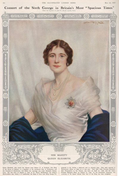 Portret van Koningin Elizabeth uit 
