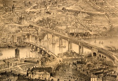 Newcastle upon Tyne tijdens het bewind van Koningin Victoria, 1864 door John Storey