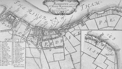 Een Plan van Rotherhithe, 1755, 1912 door John Stow