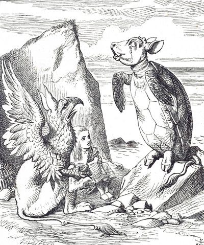 Alice, Mock Turtle en de Gryphon uit Alice